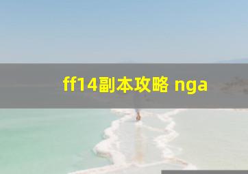 ff14副本攻略 nga